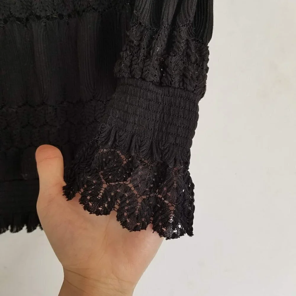 Anthro Deletta Riley Off The Shoulder Lace Top XS